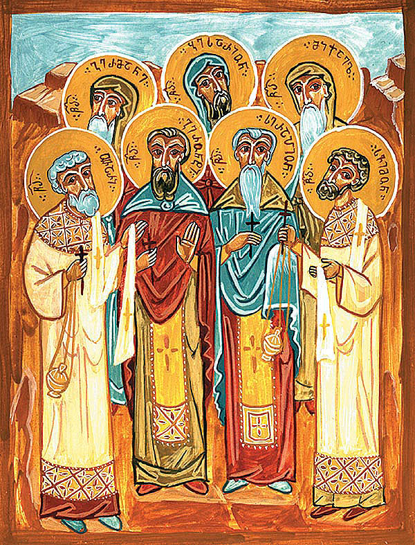 Monk-martyrs Gerontius, Serapion, Germanus, Bessarion, Michael, and Simeon of Garesja, slain by the Lekians (1851)