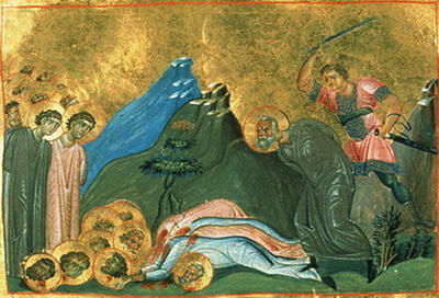 Hl. Martyrer Sadok, Bischof von Persien, und mit ihm 128 Gefährten