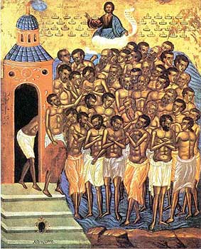 Sebasteian 40 marttyyria, heidän joukossaan Herakleios, Meliton ja Valerius 