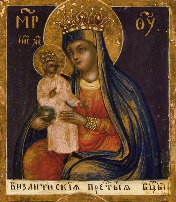 Икона Богородицы Византийская