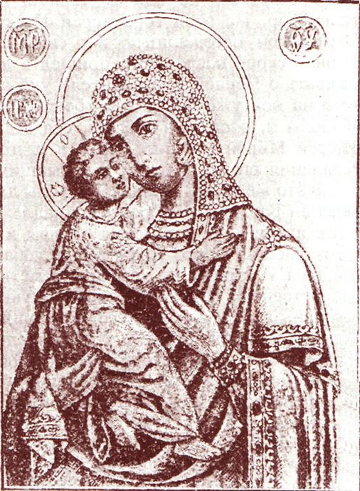 Икона Богородицы Владимирская (Красногорская, Черногорская) 