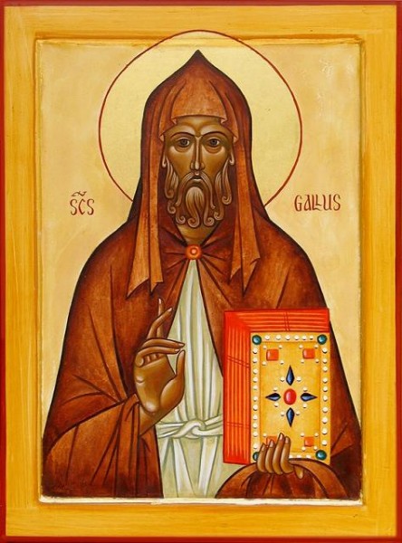 Преподобный Галл Ирландский, отшельник и проповедник на Боденском озере 