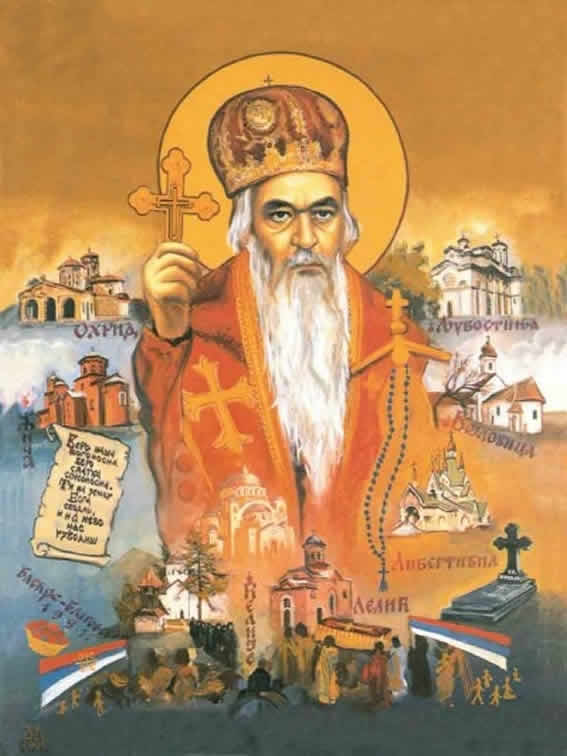Repos de saint Nicolas Velimirovitch, évêque de Zhicha et Ochrid
