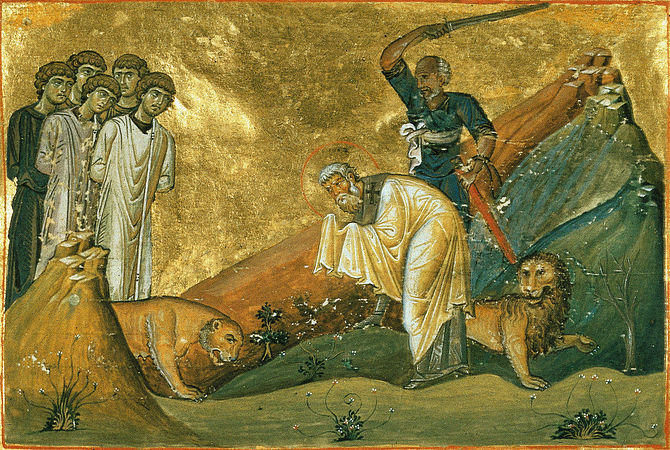 Hieromártir  Januario, Obispo de Benevento, y sus cumpañeros, diáconos Festo, Procolo, y Sosio el lector Eutiquio y el laico Acutio en Pozzouli