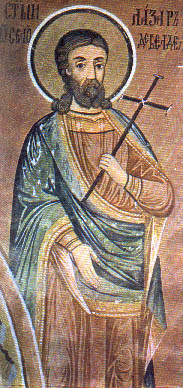 Mártir Lázaro, de Bulgaria , que sufrió en Pérgamo