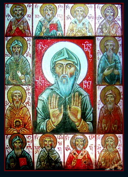 Saint Jean Zedazneli de Zaden, en Géorgie avec ses 12 Disciples