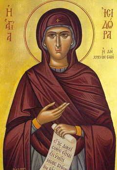 Sainte Isidora, la Folle-en-Christ, de Tabenne en Egypte