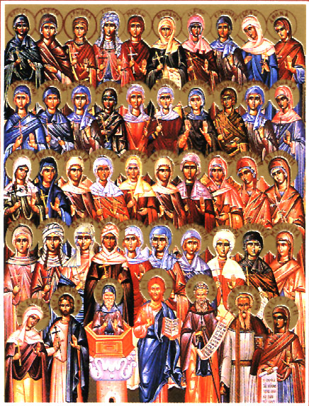 The 40 Holy Virgins and Saint Ammunos the Deacon
