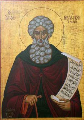 Venerable Meletius the Younger of Thebes (1095-1124)