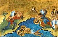 Mученики Анания пресвитер, Петр, темничный страж, и с ними семь воинов