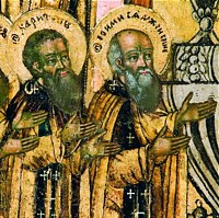 圣艾弗提弥（ 1456 年 ）及圣哈里同（ 15 09 年 ）（ 均为沃洛格达的斯扬哲玛地方修道院院长 ）