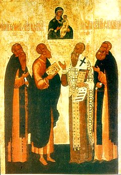 圣艾弗福若西诺（ 普斯科夫修道院院长及显行灵迹者。 1481 年 ）