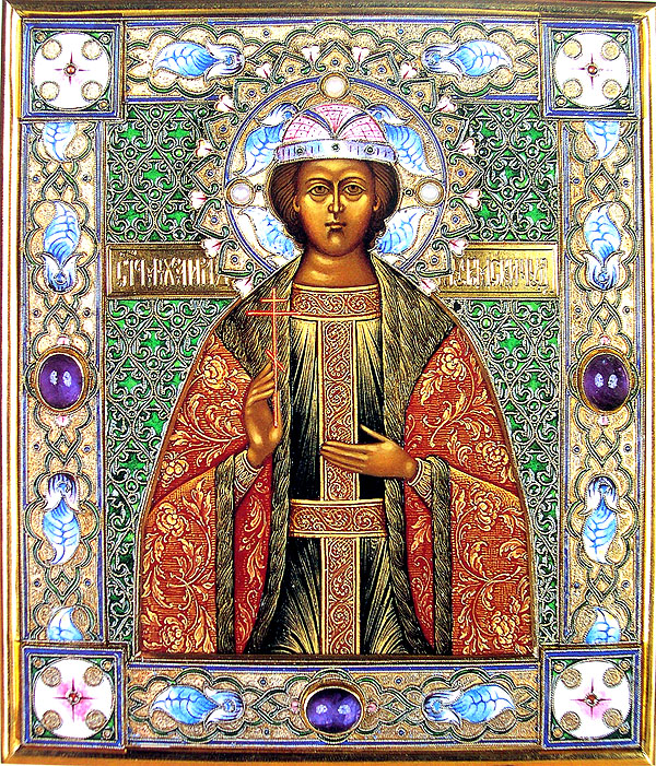 Свети кнез Константин и деца његова Михаил и Теодор