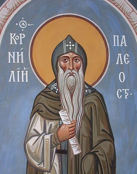 St. Cornelius, abbot of Palei Island (Valaam) (1420), and his disciple St. Abramius