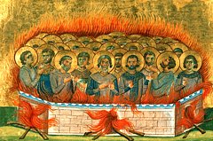 Martyrs Atticus, Agapius, Eudoxius, Carterius, Istucarius (Styrax), Pactobius (Tobias), and Nictopolion, at Sebaste (320)