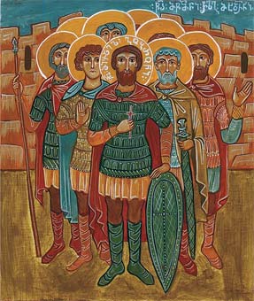 Martyr Gobron (Michael) and 133 soldiers of Georgia (914)