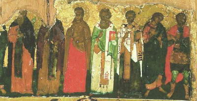 Μάρτυρησα Θεοδούλα και σύντροφοί της Χελάντιους, Μποετιους, Ευάγριος και Μακάριο της Aναζρμπους στην Κιλικία, (304)