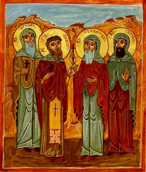 Holy Martyrs Shio the New, David, Gabriel and Paul of Gareji (1696)