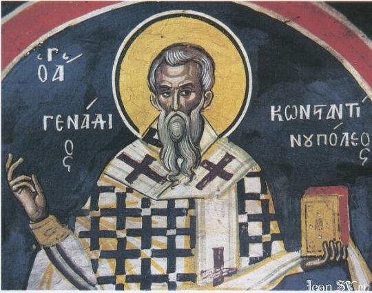 Sf. Ghenadie, Patriarhul ComtantinopoMui
