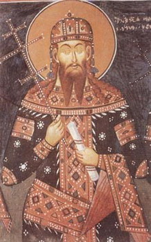 Hl. Stephan der Blinde, König von Serbien
