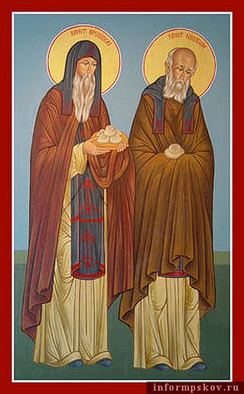 圣斯彼里顿及圣尼科迪默（ 基辅洞窟之烤制圣饼者， 1148 年 ）